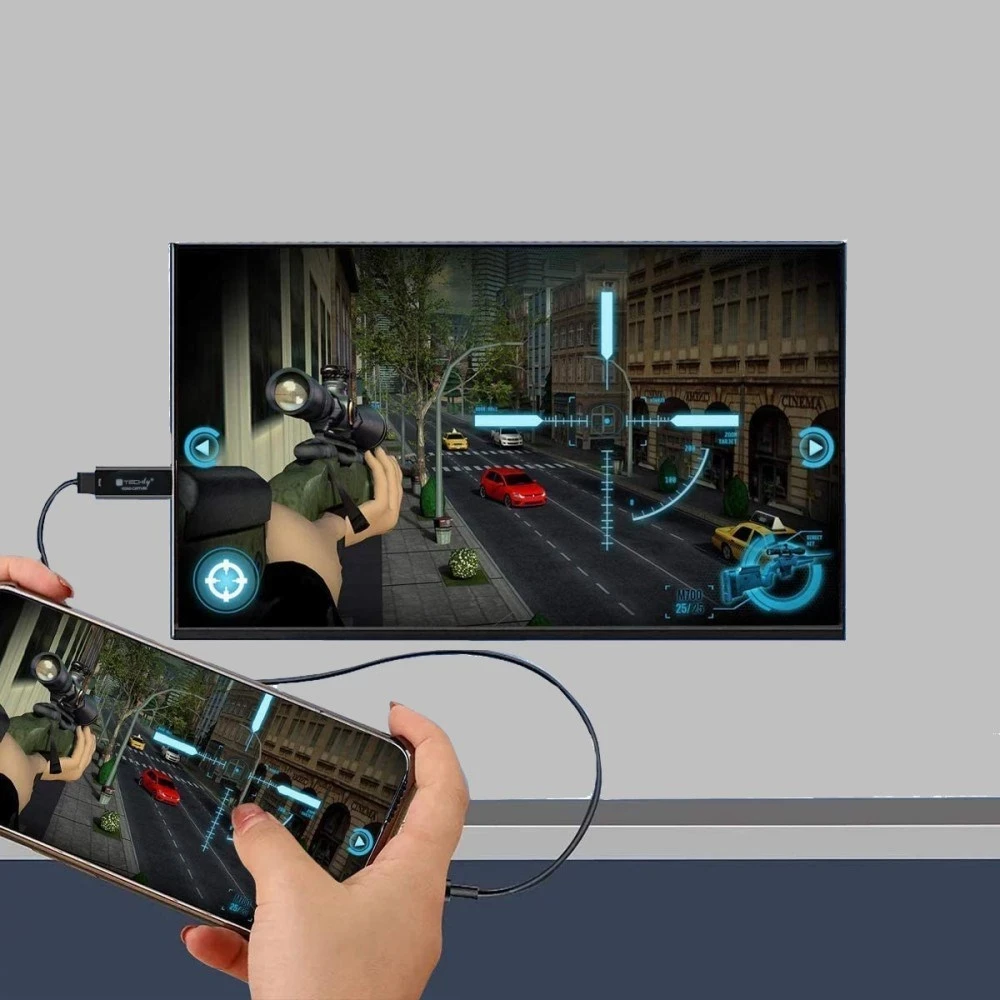 Video konverter Techly I-USB-VIDEO-1080TY, 1920 x 1080 slikovnih pik, črn