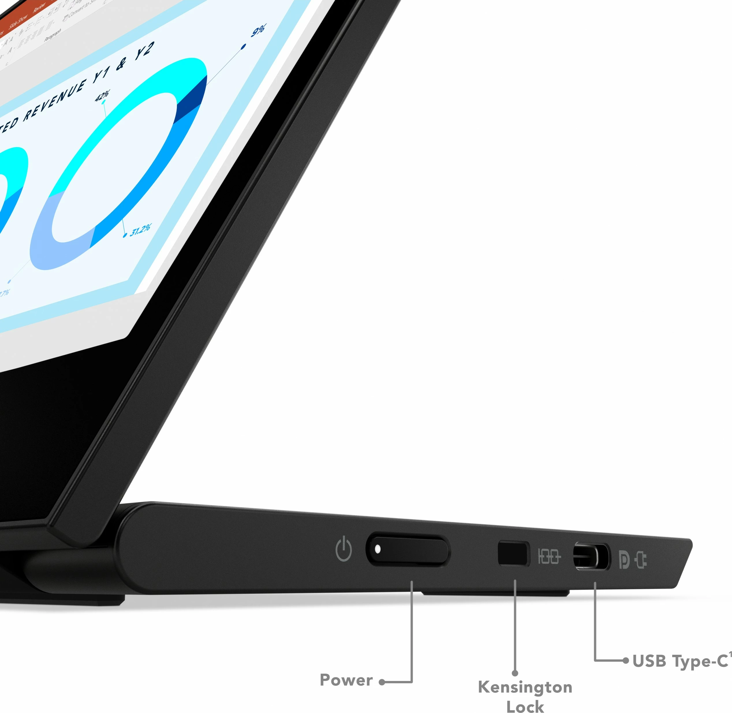 Prenosni monitor 14" 2.2K LED, Lenovo ThinkVision M14d, črn