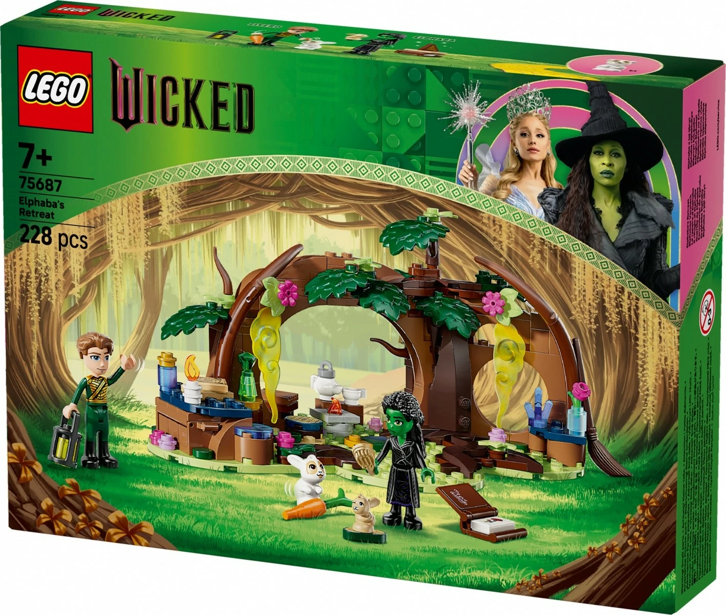Gozdno zavetišče Elphaba, set za gradnjo LEGO Wicked 75687, 228 kosov, plastika, 7+