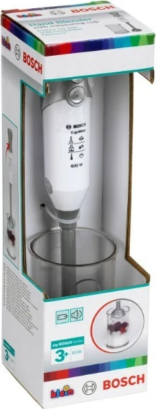 Igrača blender s merilno posodo 250 ml, na baterije, Klein (licenca Bosch) 9246, srebrna/bela