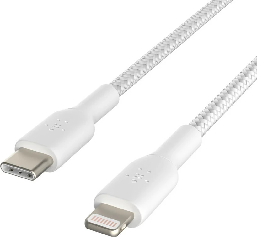 Nalaganje in prenos podatkov Belkin CAA004BT1MWH, 1 m, Lightning - USB C, bel