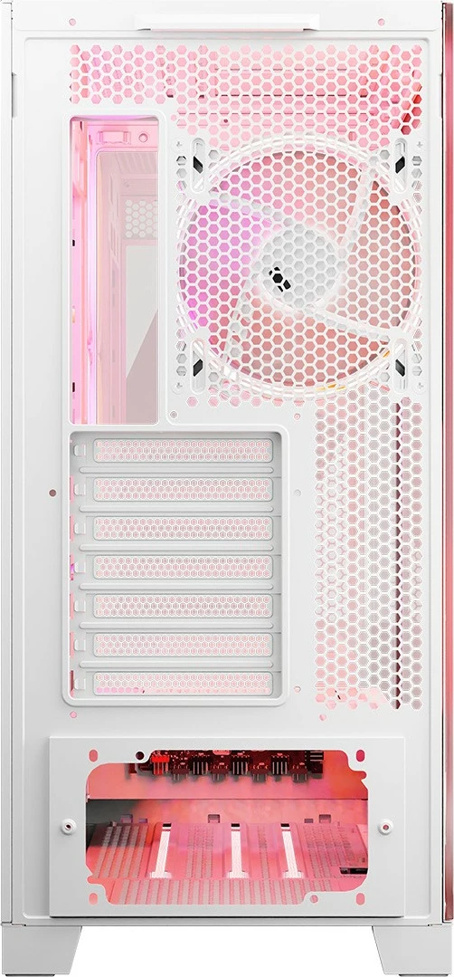 Ohišje MODECOM Volcano Space ARGB, Midi Tower, kaljeno steklo, belo