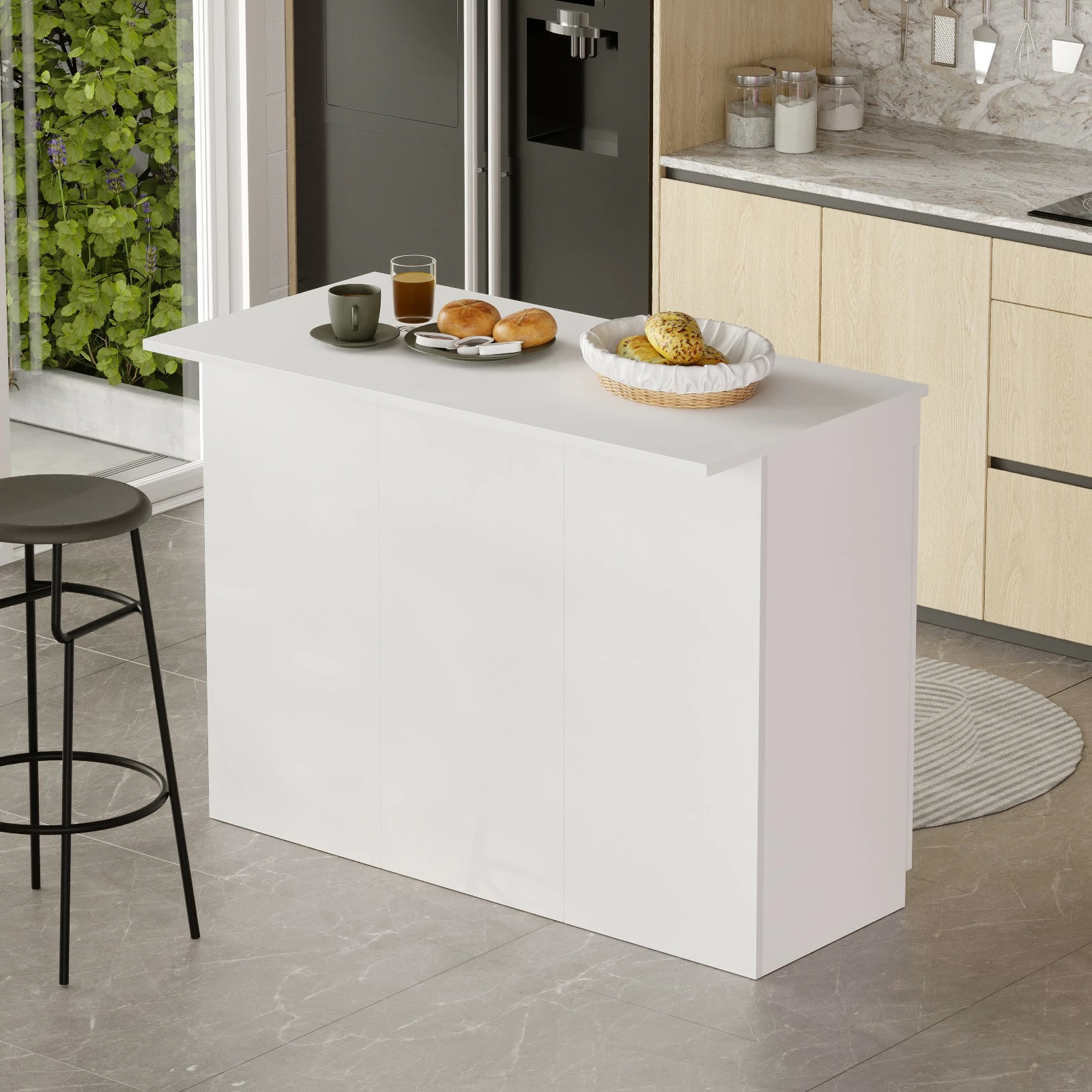 Kuhinjska miza Hanah Home OR2-W, bela