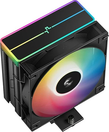 Hladilnik procesorja Deepcool AG400 Black ARGB V2, 120 mm, LED, črn
