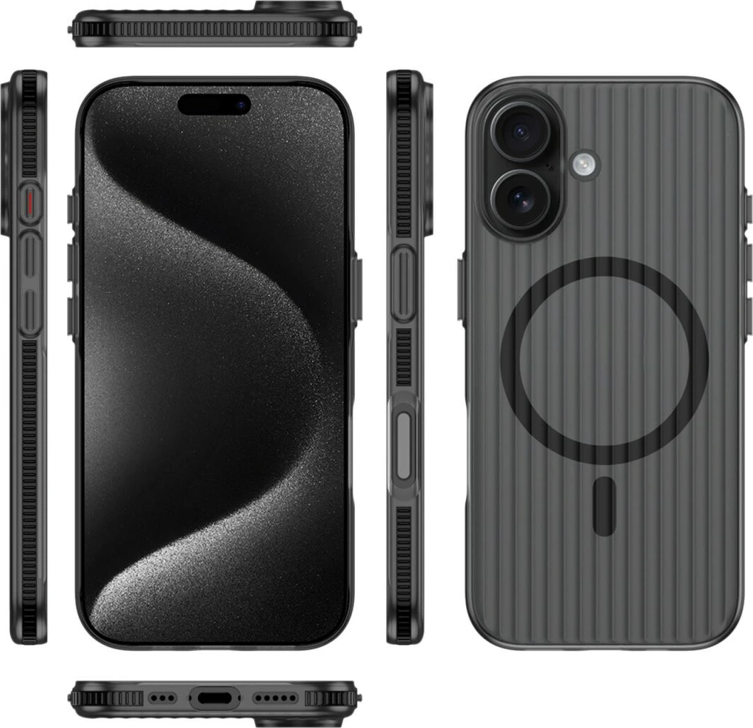 Ovitek za telefon MagSafe za iPhone 17, 4smarts Aero, črn