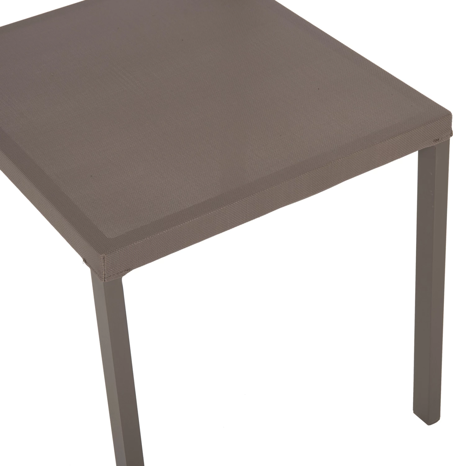 Aluminijasti stol FH5921.03 s šampanjskim okvirjem in tekstilom s sintetičnim ratanom v bež barvi 46x55,5x83H cm