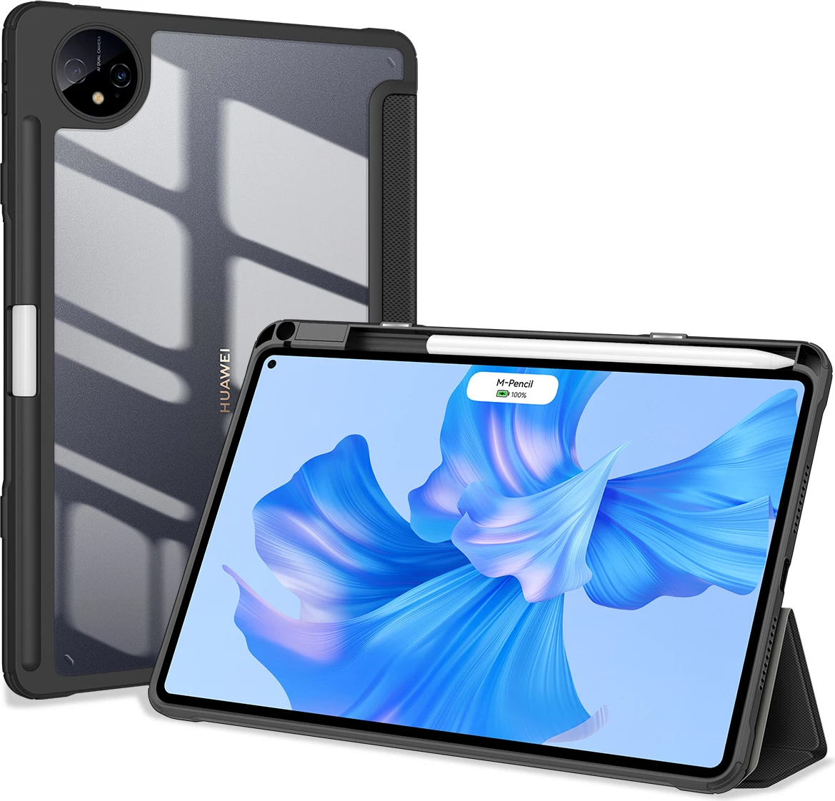 Ovitek za tablico Dux Ducis Toby za Huawei MatePad Pro 11'' (2022), z oporo, samodejno spanje, črn