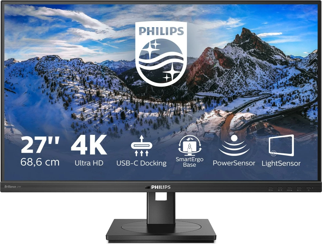 27" 4K Ultra HD LED monitor, Philips 279P1/00, črn