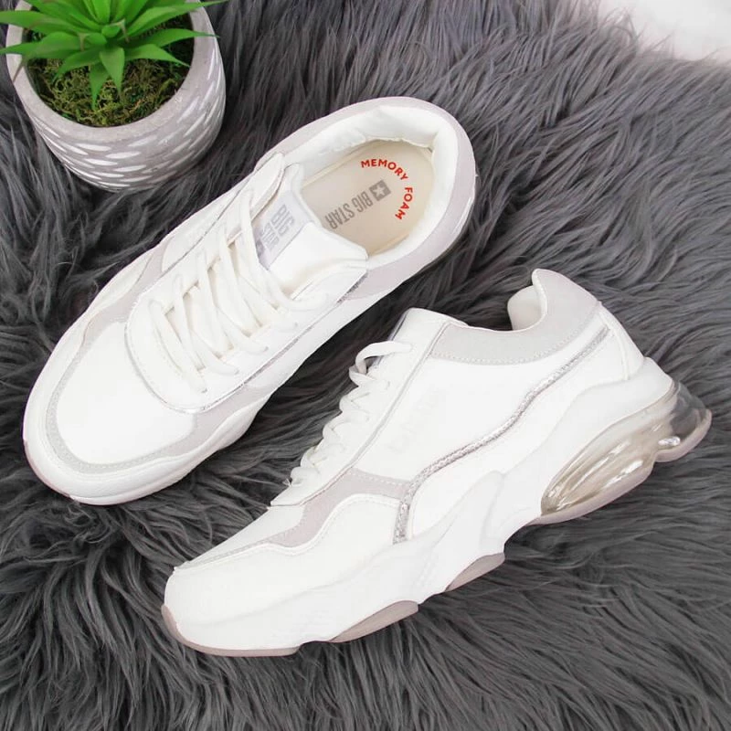 Nizke ženske superge Big Star, bele