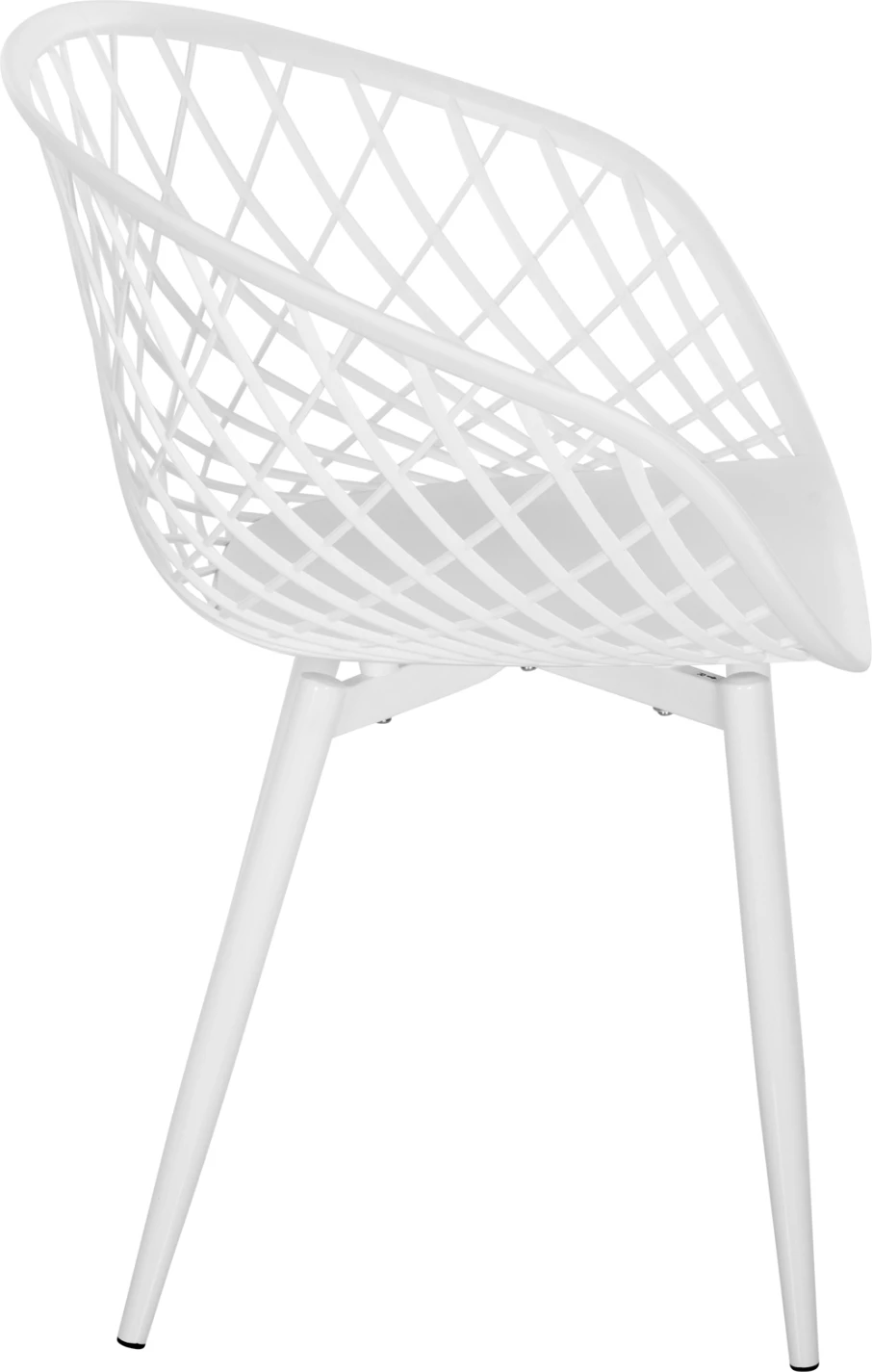 Fotelj ARIADNE FH8001.31 bel polipropilen-bela kovinska noga 62x54x81Hcm, set 4 kosov