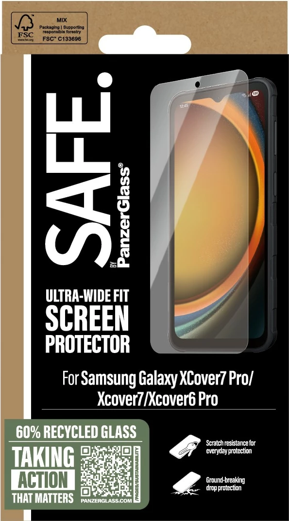 Zaščitno steklo PanzerGlass SAFE za Galaxy Xcover7 Pro/Xcover7/Xcover6 Pro