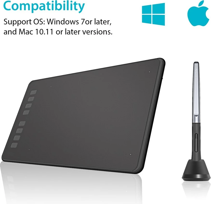 Grafična tablica HUION H950P, 5080 lpi, 220 x 137 mm, črna