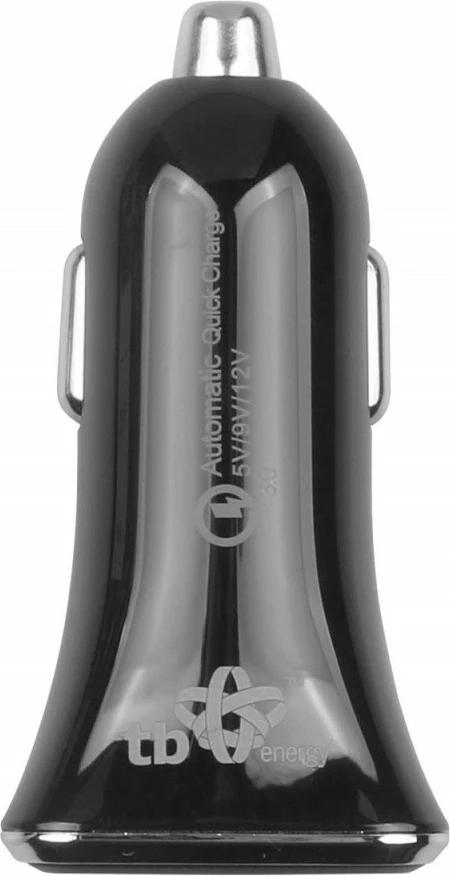 Avtomobilski polnilec, TB ASTBXLU2USBACQC, 2 USB vhoda (USB-C + USB 3.0), črn