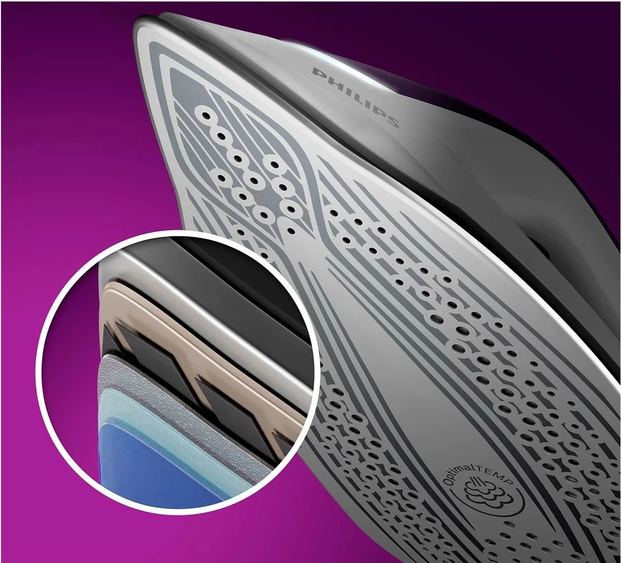 Likalnik s parnim generatorjem Philips PerfectCare 8000 PSG8130/80, 2700 W, 1800 ml, vijoličen