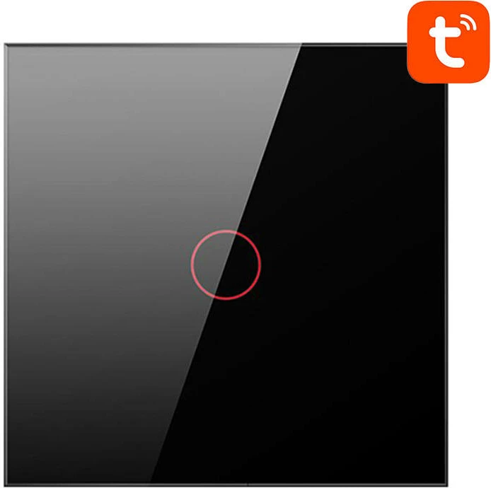 Pametno stikalo, 1 kanal, ZigBee, brez nevtralnega vodiča, črn Avatto LZTS02-EU-B1