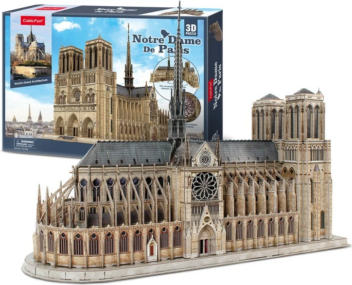 3D sestavljanka Katedrala Notre Dame, Cubic Fun, 293 delov