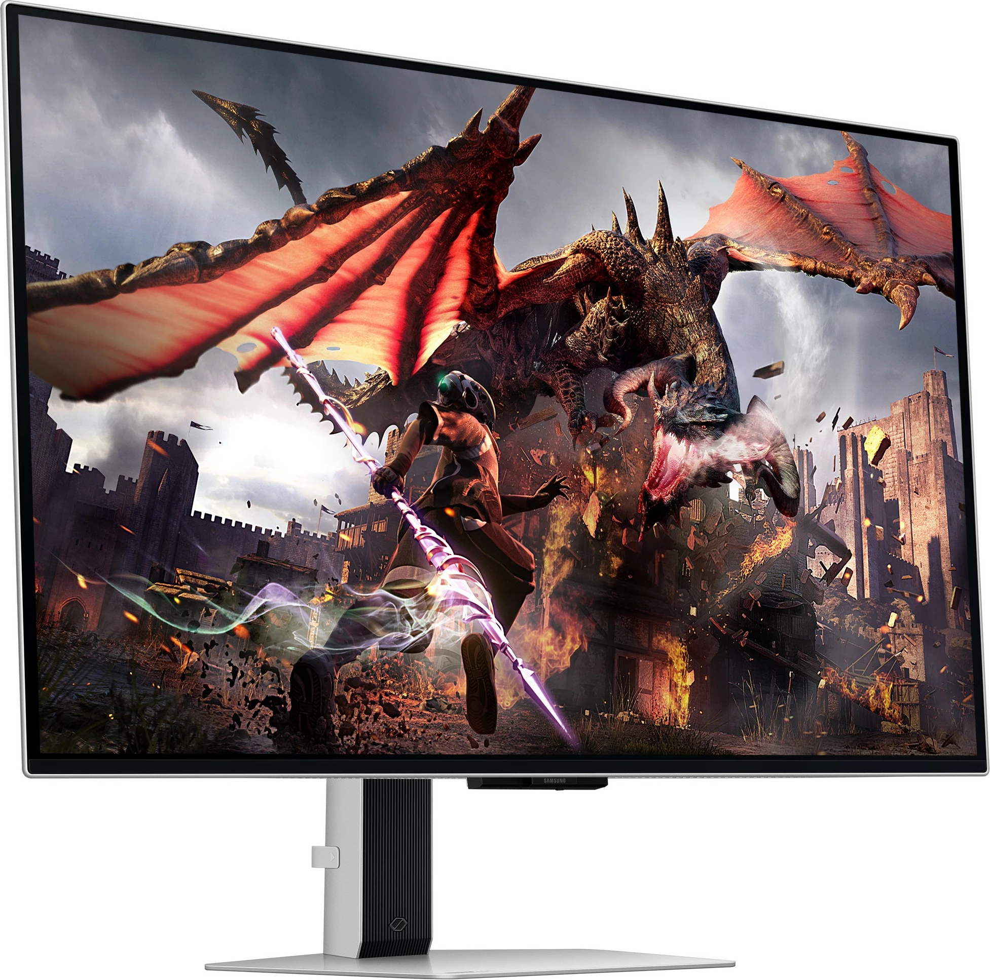 32" 4K Ultra HD OLED monitor, Samsung G80SD, srebrn
