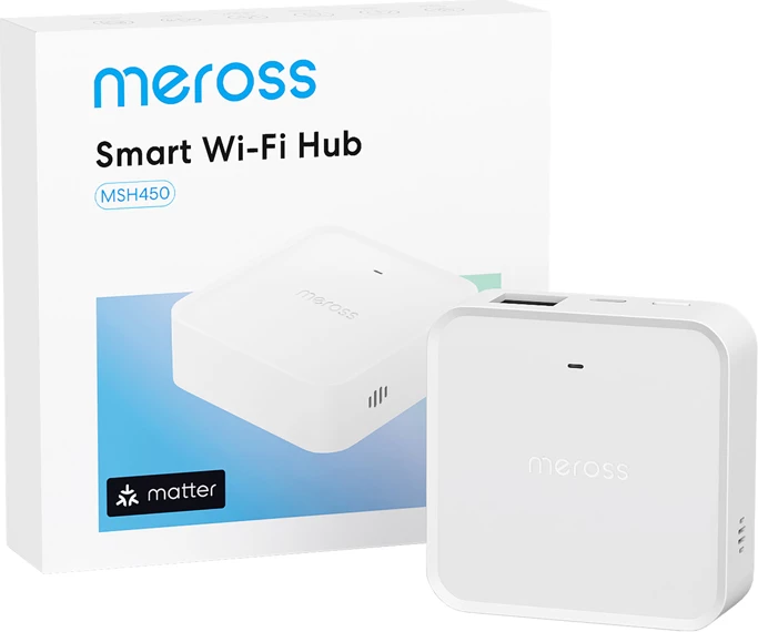 Wi‑Fi prehod, Meross MSH450MA (EU), Matter, sirena 110 dB, Ethernet + Wi‑Fi 2.4 GHz, do 32 naprav