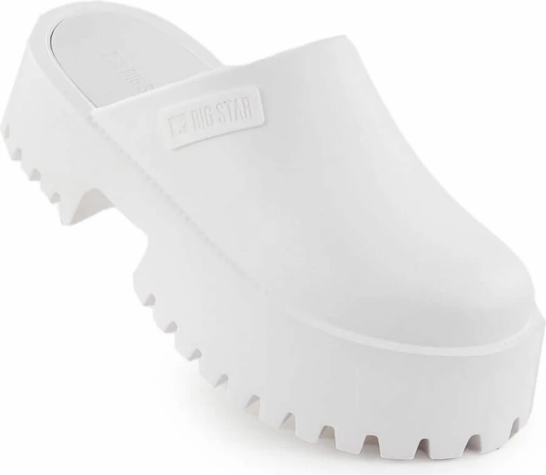 Klopne platformne čevlje, Big Star, bele