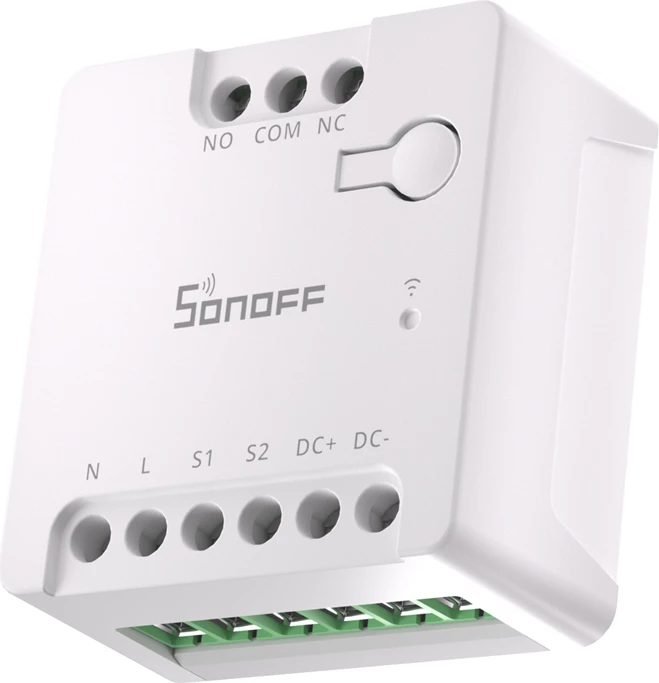 Pametni stikalo Sonoff MINI-D, WiFi, Matter, AC/DC 12-48V, suhi kontakt, belo