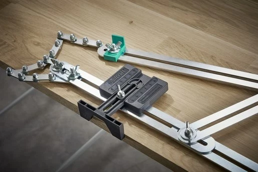 Merni pripomoček za stopnice Wolfcraft 5210000, nerjaveče jeklo, črn