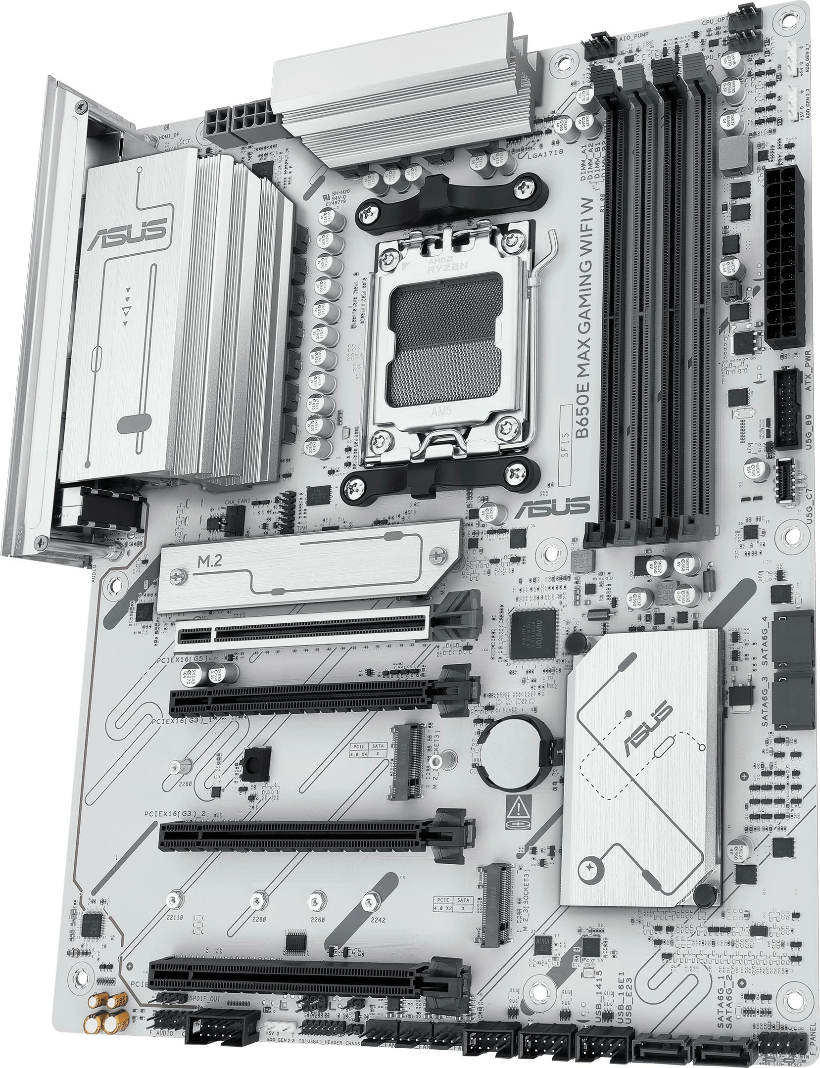 Matična plošča ASUS B650E MAX GAMING WIFI W, Socket AM5, DDR5, 256 GB, Wi‑Fi, Bluetooth