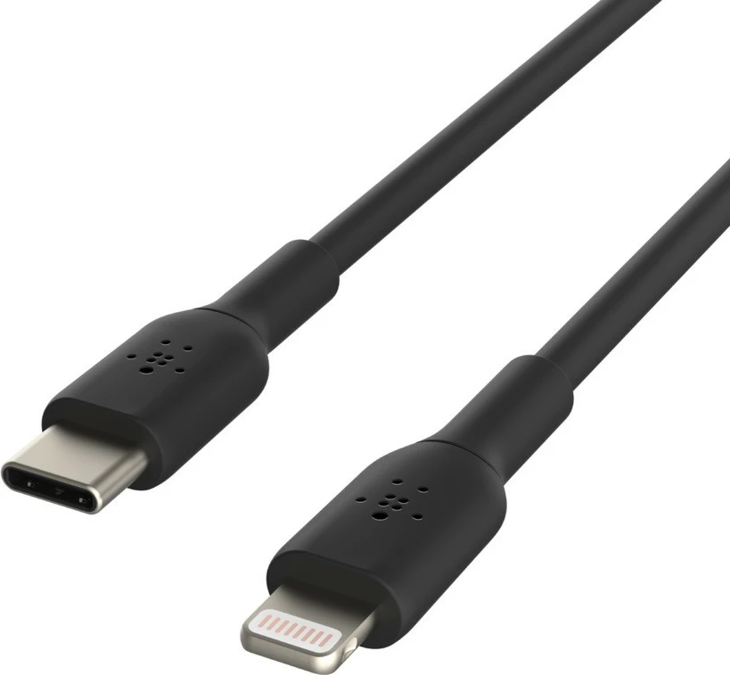 Kabel USB-C na Lightning, Belkin CAA003BT1MBK, 1 m, črn