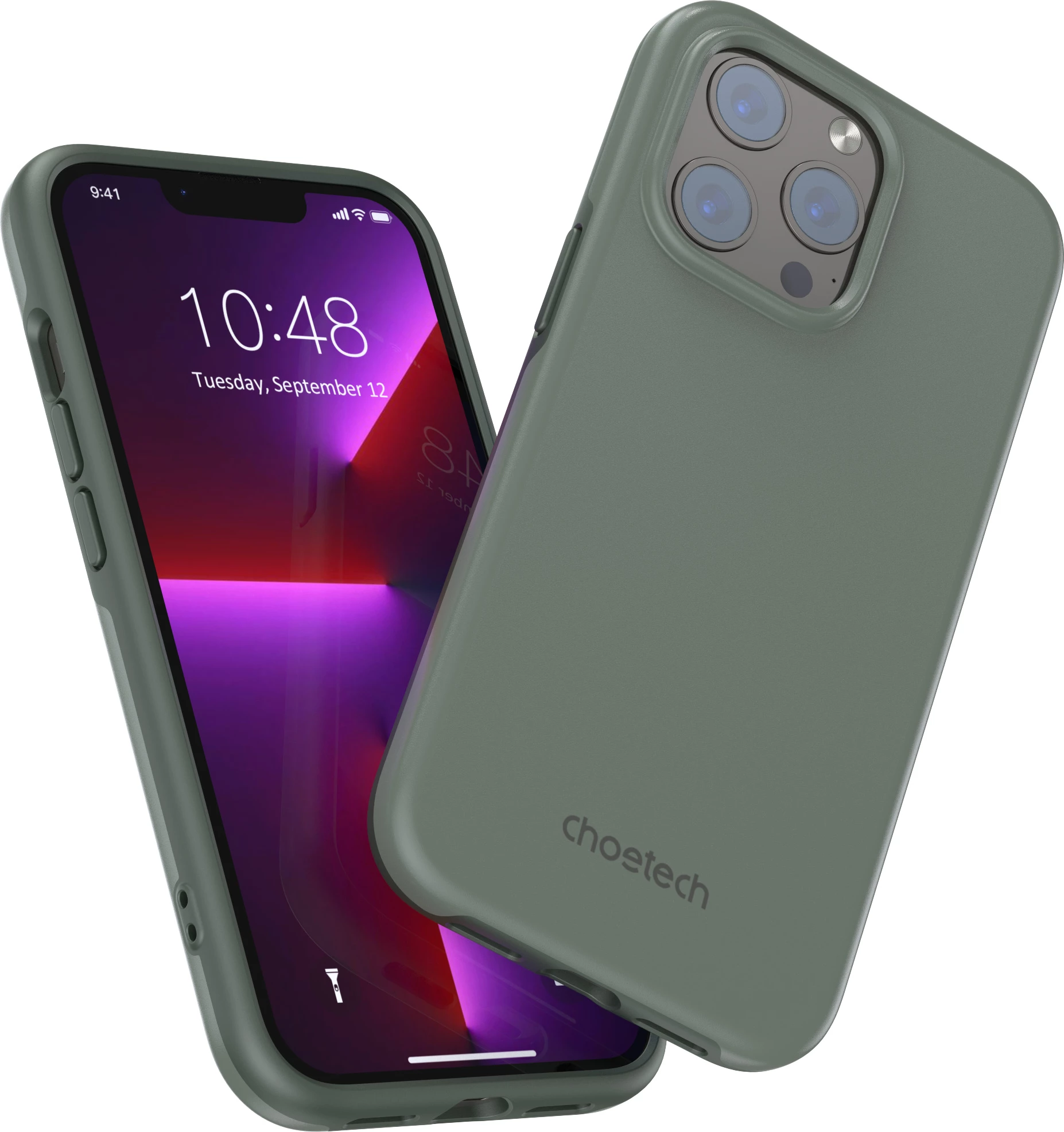 Ovitek Choetech PC0114-MFM-GN za iPhone 13 Pro Max, MagSafe, zelen