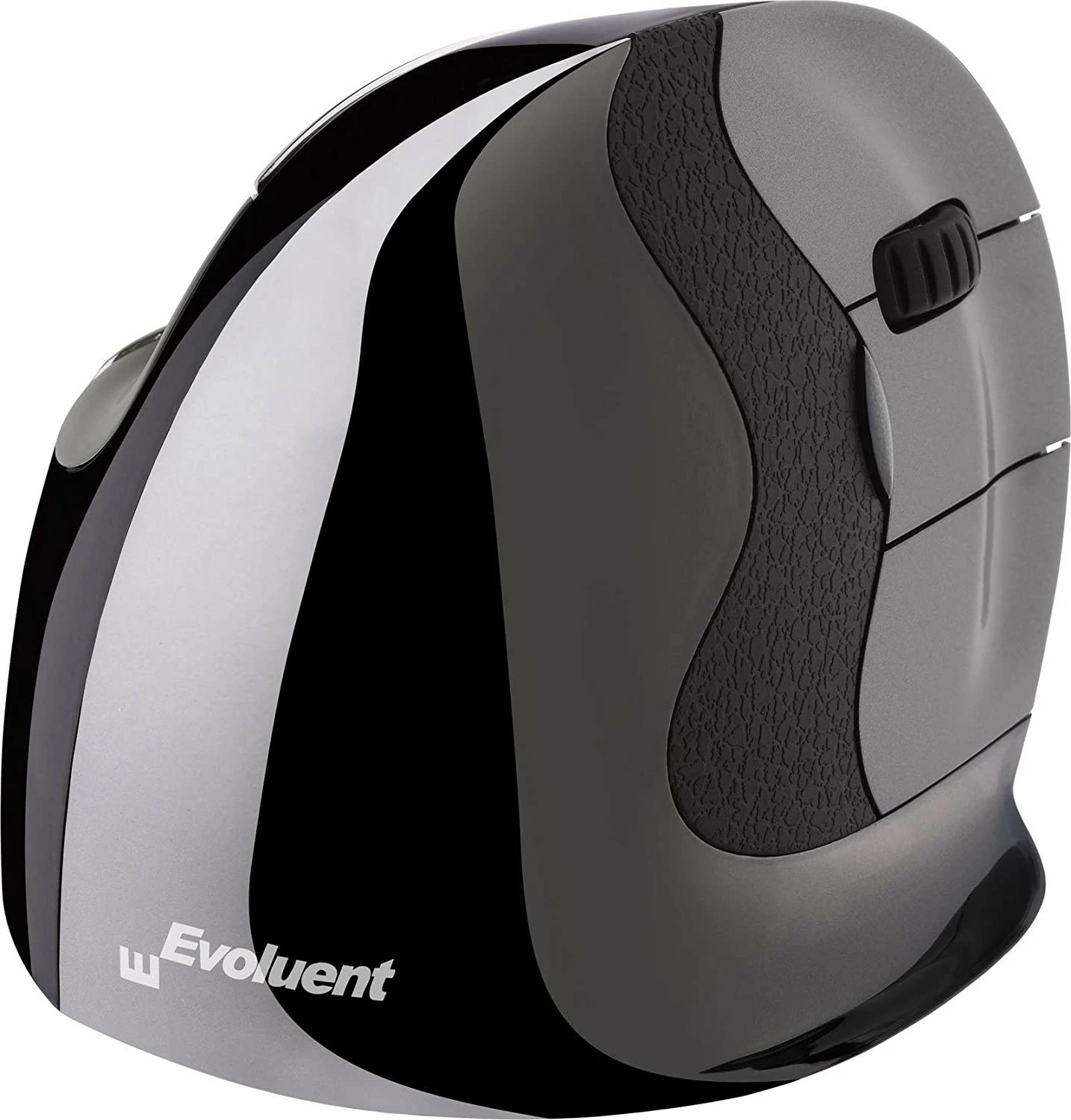 Vertikalna miška Evoluent Vertical Mouse D, brezžična, 6 gumbov, srednja, za desno roko, črna