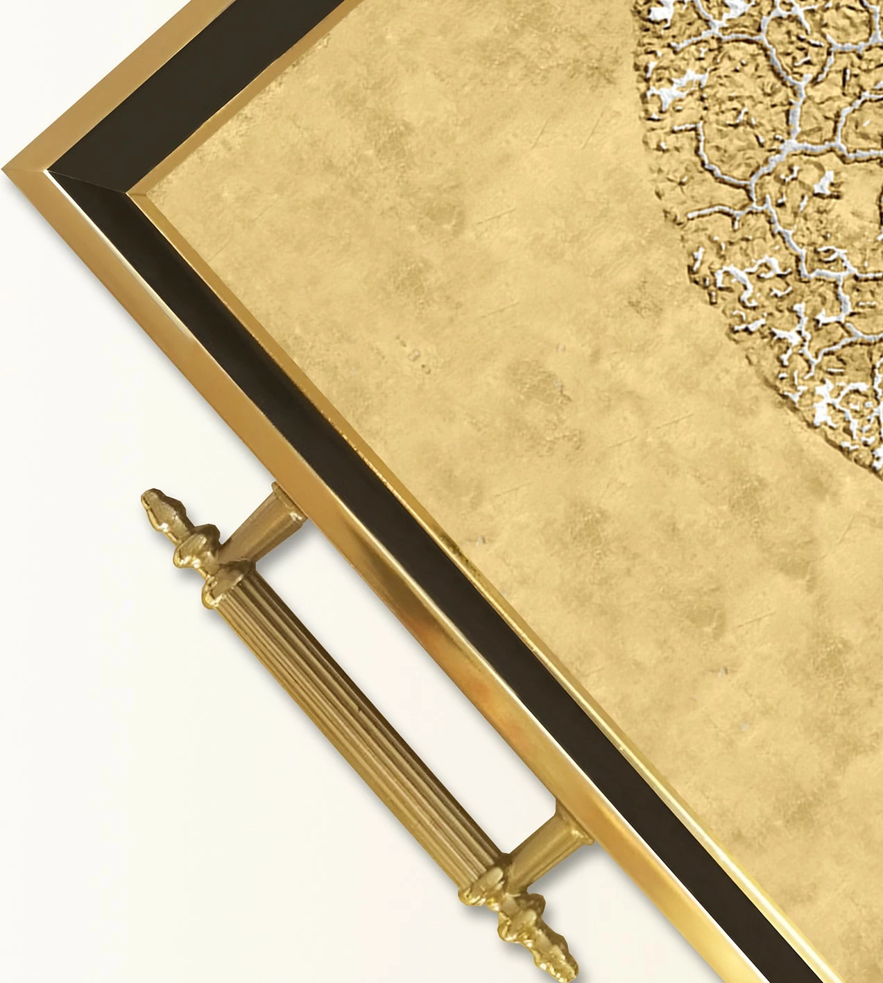 Dekorativni pladenj iz stekla, večbarven, Aberto Design TPA9842