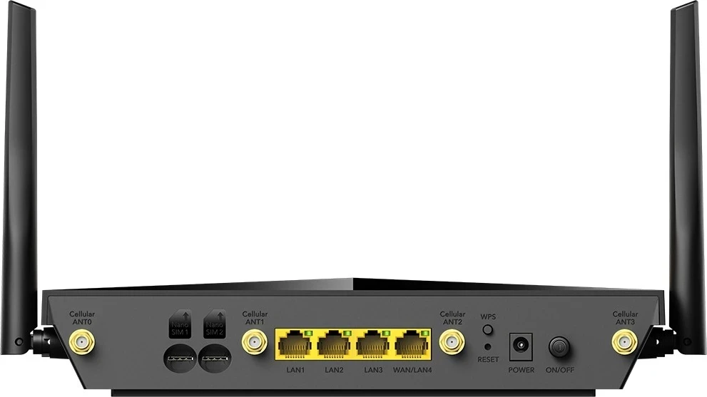 Ruter Cudy P5, 4x LAN priključki, 3x WAN priključki, 4G/LTE, 5G, črn