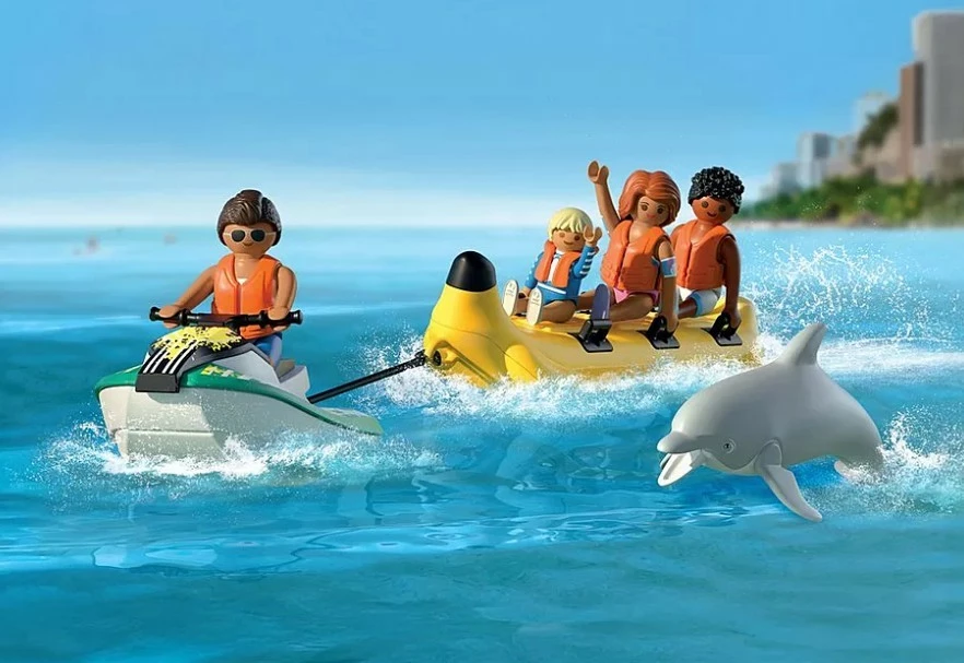 Igralni komplet Playmobil My Life 71905 Banana Boat Ride z 4 figuricami in delfinom