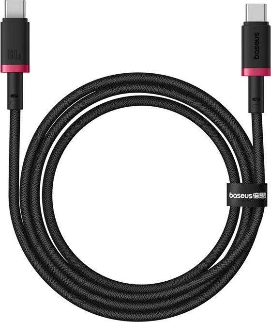 Kabel za hitro polnjenje Type C v Type C, 100 W, 1 m, rdeč - Baseus Dura