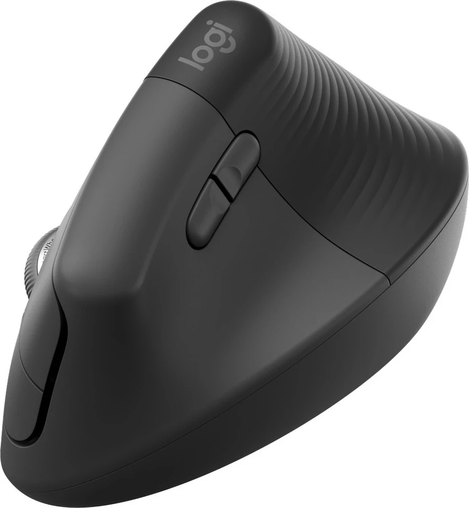 Ergonomski vertikalni miška Lift, Logitech, brezžična, siva