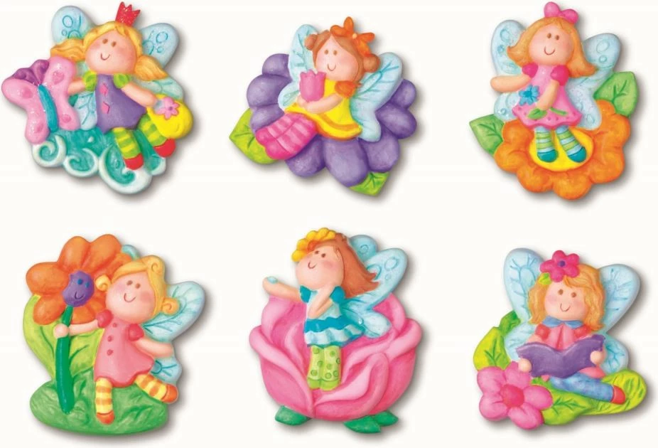 Komplet za ustvarjanje vil iz mavca, 6 figur, večbarven, 4m