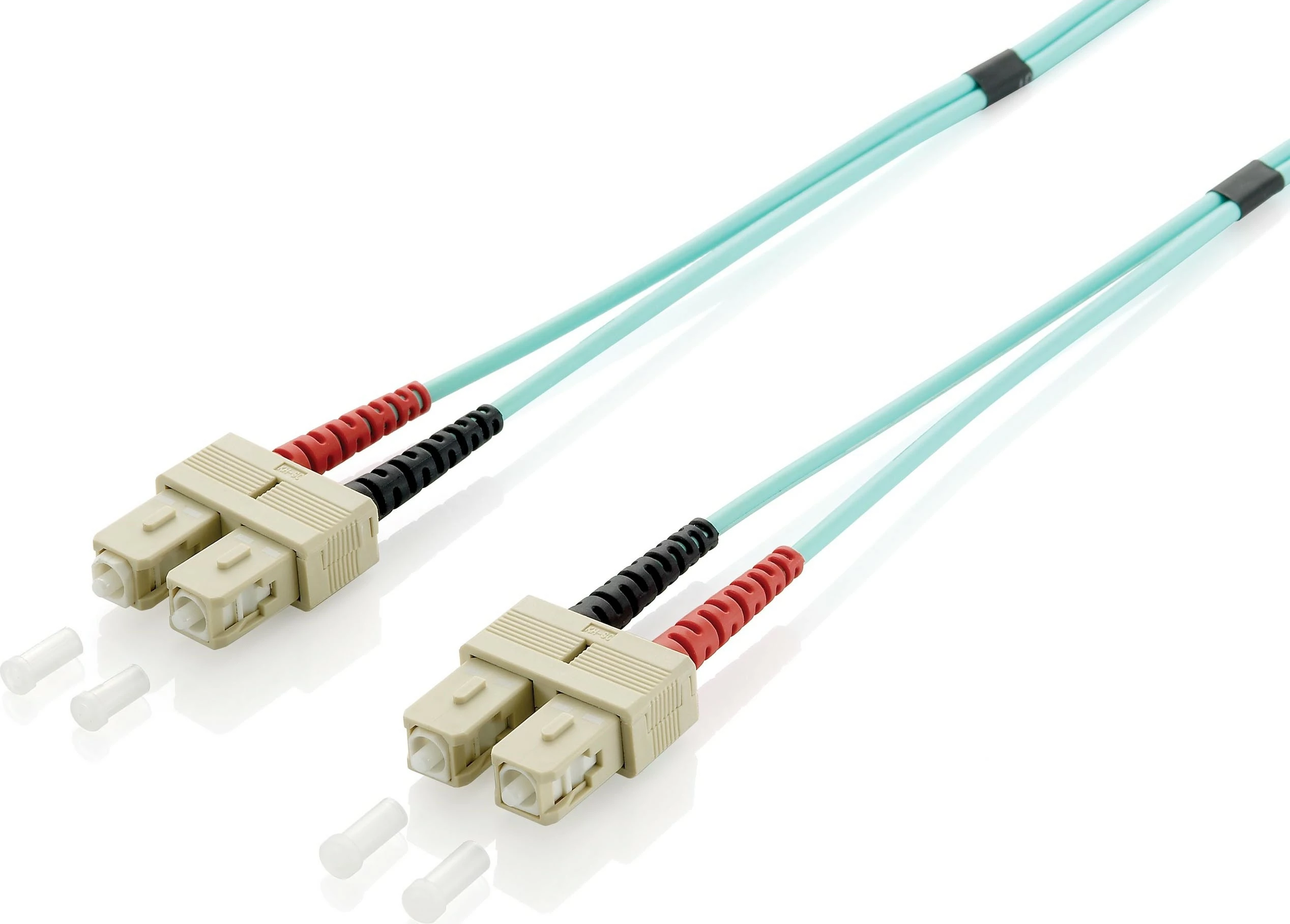 Optični patch kabel OM3, 30 m, turkizen - Equip SC/SC