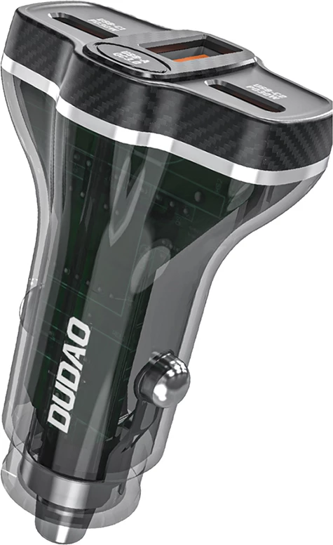 Avtomobilski polnilec Dudao R78, 78 W, 2x USB-A QC, USB-C PD, črn