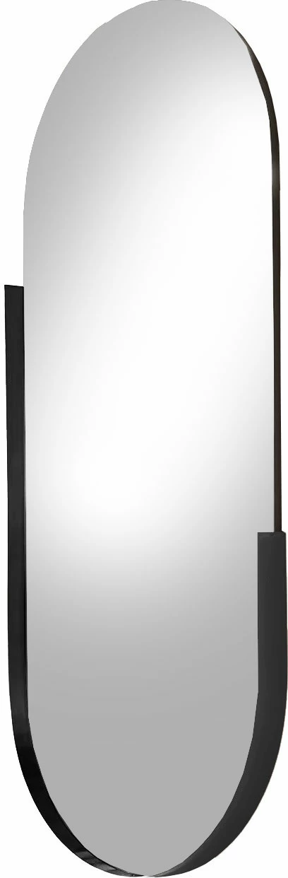 Ogledalo, aluminijast okvir, črn, 50 x 115 cm ART