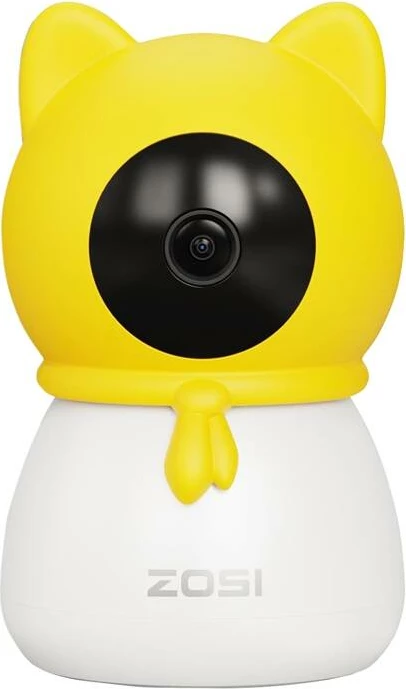 Elektronska kamera ZOSI C516, 2.5K HD, brezžična, bela/rumena