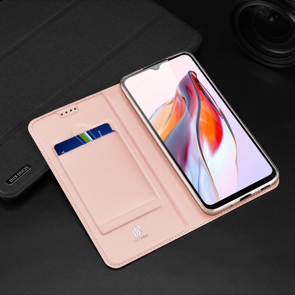 Zaščitni ovitek Dux Ducis Skin Pro za Xiaomi Redmi 11A / Poco C55 / Redmi 12C, z vložkom za kartice, stojalom, črn