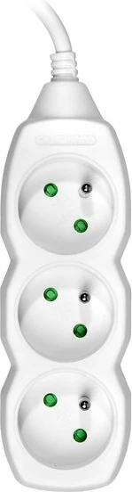 Podaljšek Tracer TRALIS44614, 3 vtičnice, 3 m, bel