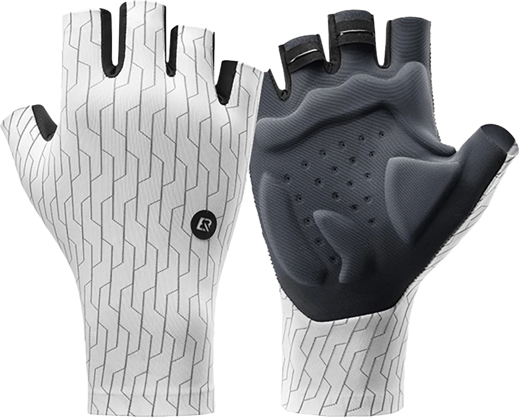 Kolesarske rokavice Rockbros 1622003902, za cesto, velikost S, belo-črne