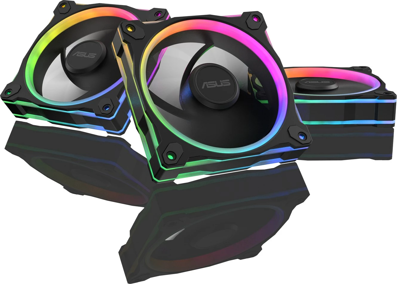 Ventilatorji za ohišje računalnika ASUS Prime MR120 ARGB, 12 cm, 3 kos, črn