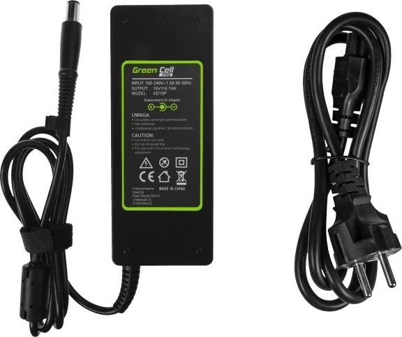 Polnilec za prenosnik Green Cell AD15P, 90 W, črn