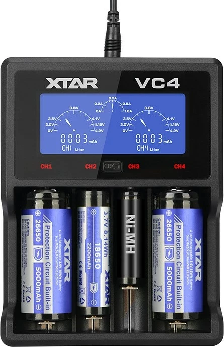 Baterije za domačo uporabo XTAR VC4, USB