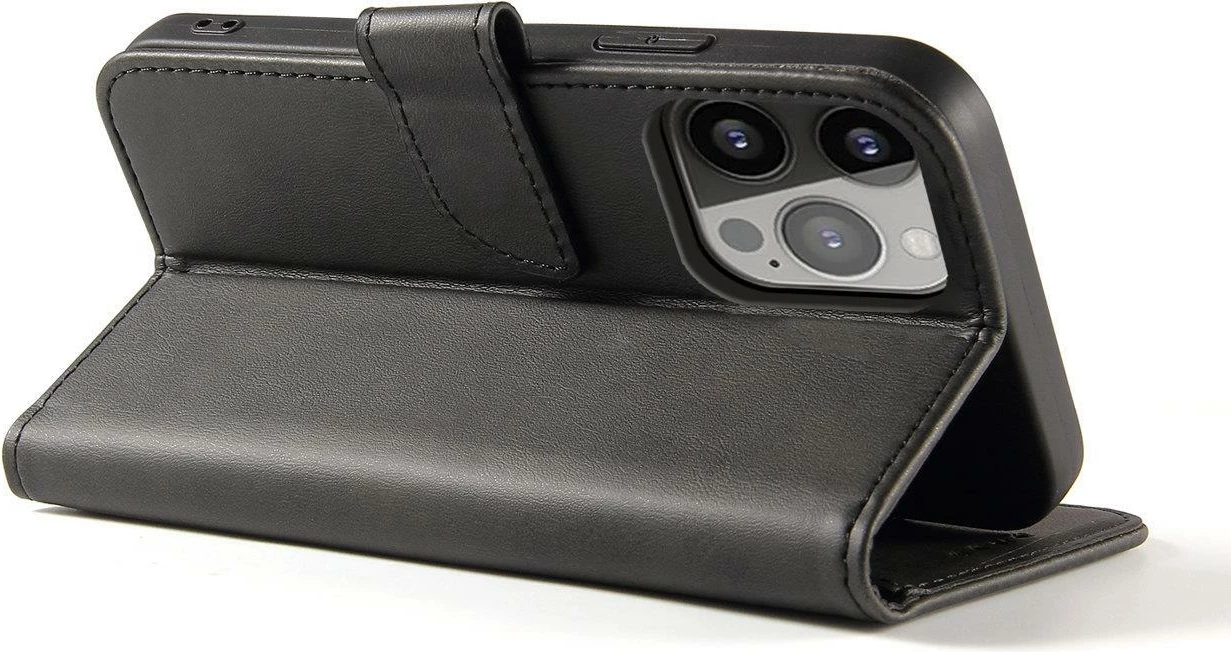 Ovitek s pokrovom in denarnico Hurtel Magnet Case za Samsung Galaxy M34, črn