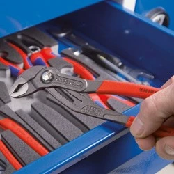 Set klešč Knipex Zangen-Set Basic Chrom, 4 kosi, krom, rdeče/modri ročaji