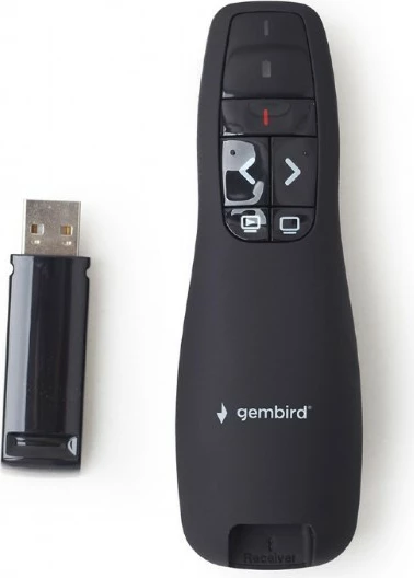 Brezžični predstavljalnik z laserjem Gembird WP-L-12, črn