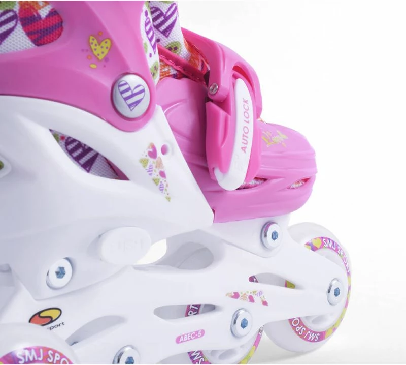 Otroški rolarji SMJ, beli in roza