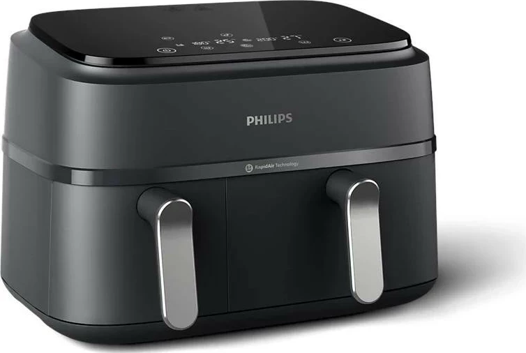 Cvrtnik brez olja, Philips NA351/00, črno/srebrn